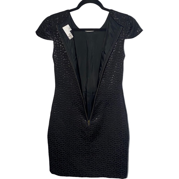 2B.Rych Womens Size‎ 8 Cap Sleeve Professional Dress  Round Neck Black Sheen - Picture 5 of 8